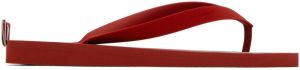 Thom Browne Red RWB Stripe Flip Flops
