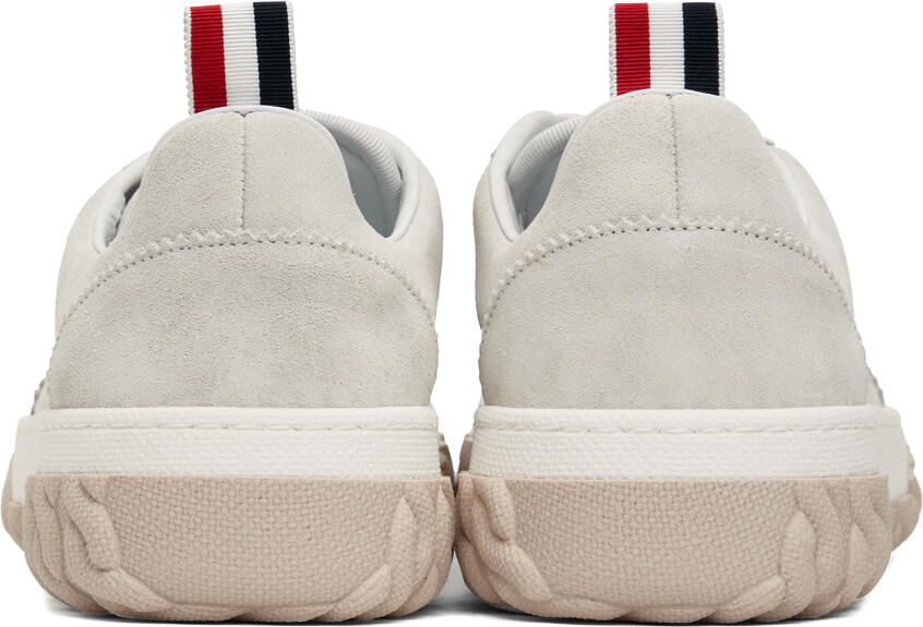 Thom Browne Beige Cable Knit Sole Court Sneakers