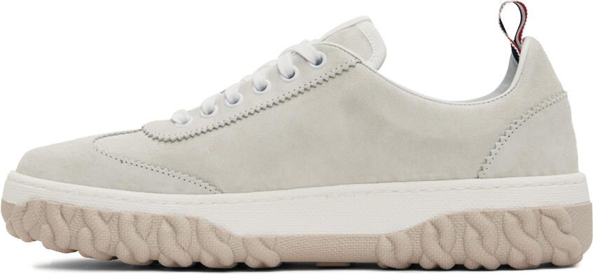Thom Browne Beige Cable Knit Sole Court Sneakers - Picture 3