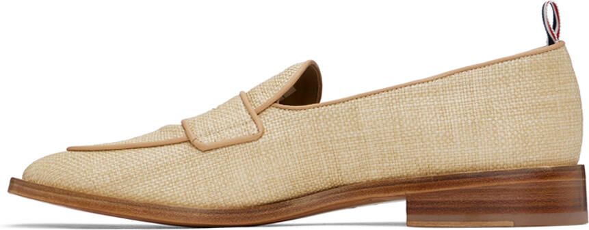 Thom Browne Beige Varsity Penny Loafers - Picture 3