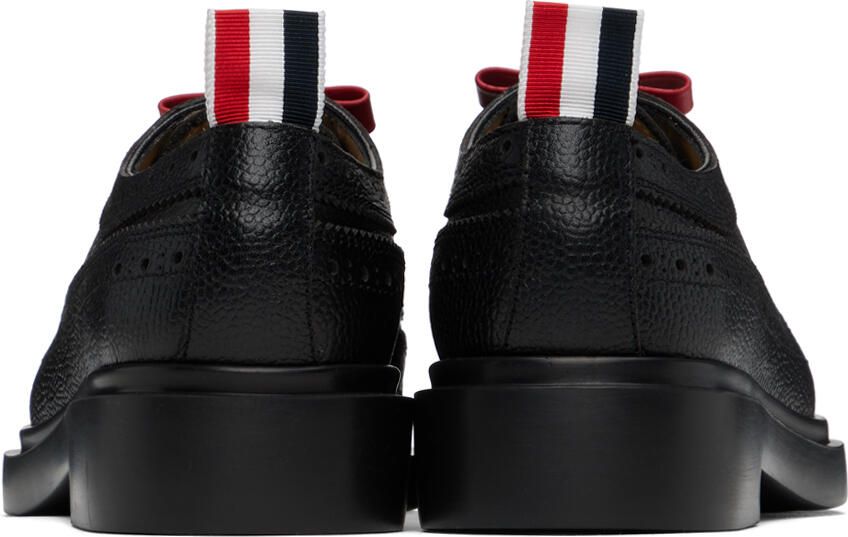 Thom Browne Black 3-Bow Longwing Derbys