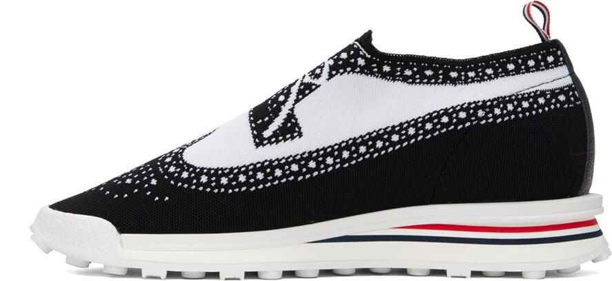 Thom Browne Black & White Trompe L'œil Longwing Sneakers - Picture 2