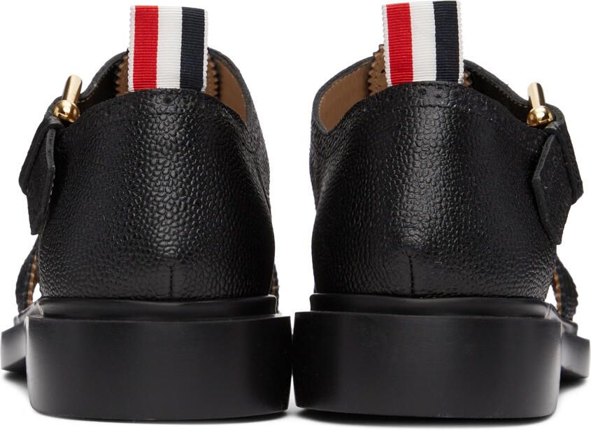 Thom Browne Black Brogued Fisherman Sandals - Picture 2