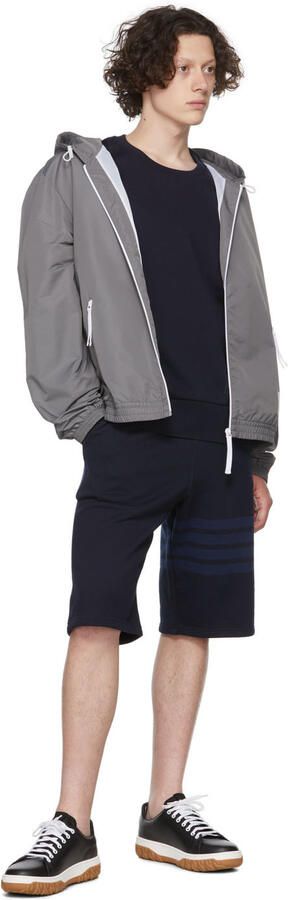 Thom Browne Black Cable Knit Court Sneakers - Picture 4