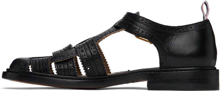 Thom Browne Black Fisherman Sandals - Picture 3