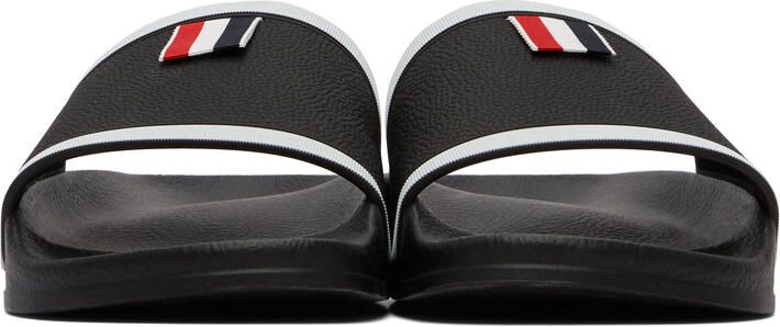 Thom Browne Black Flag Pool Slides - Picture 3