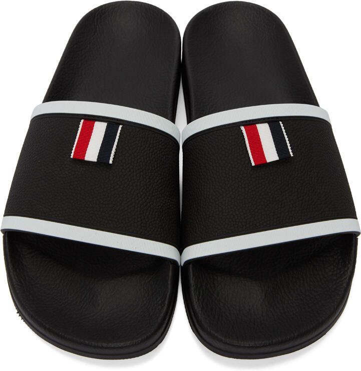 Thom Browne Black Flag Pool Slides