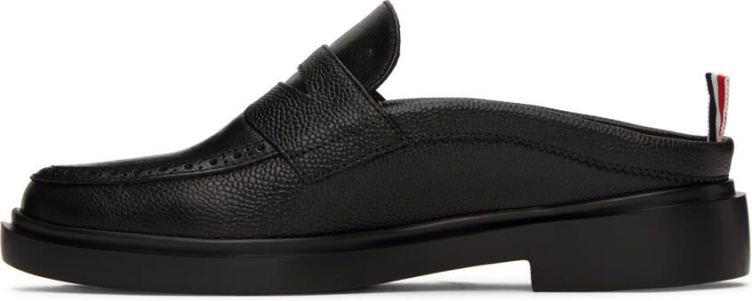 Thom Browne Black Pebbled Loafers - Picture 3