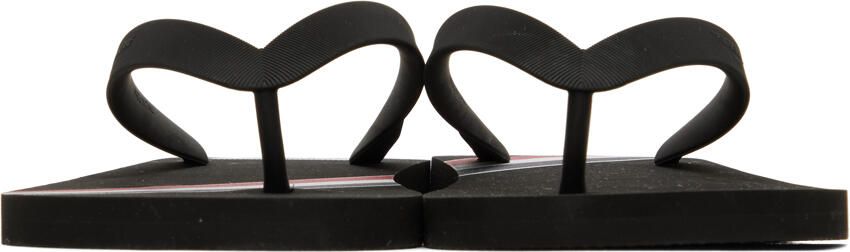 Thom Browne Black RWB Stripe Flip-Flops - Picture 3