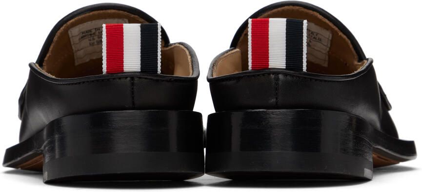 Thom Browne Black Varsity Penny Loafers - Picture 1