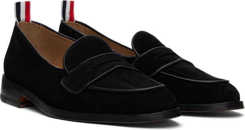 Thom Browne Black Varsity Penny Loafers - Picture 2