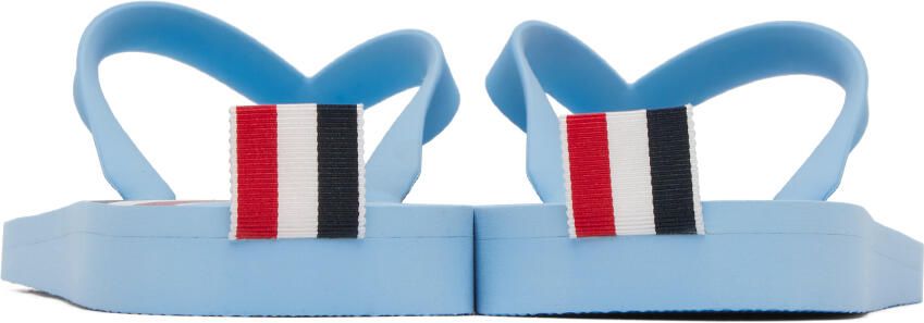 Thom Browne Blue RWB Stripe Flip Flops