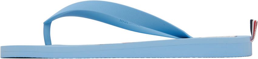 Thom Browne Blue RWB Stripe Flip Flops - Picture 4