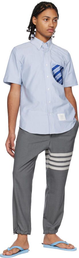 Thom Browne Blue RWB Stripe Flip Flops - Picture 2