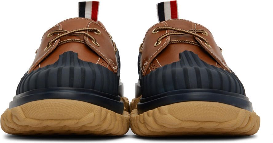 Thom Browne Brown & Blue Duck Boat Shoe - Picture 3
