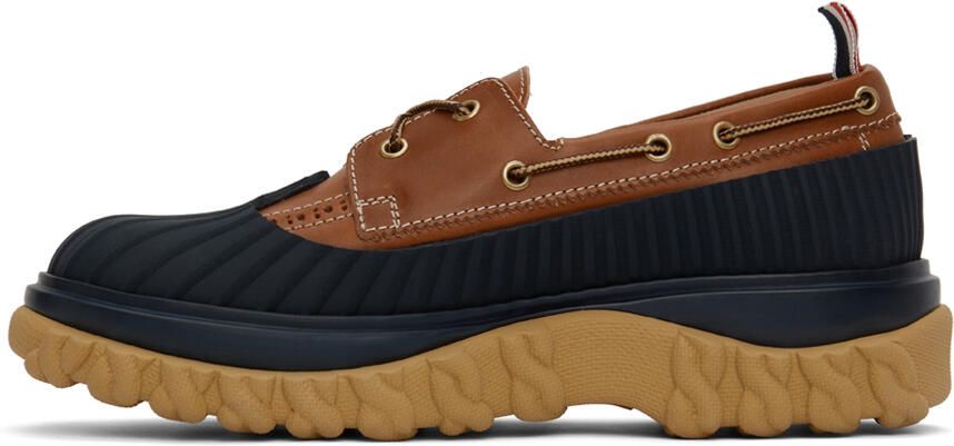 Thom Browne Brown & Blue Duck Boat Shoe - Picture 4