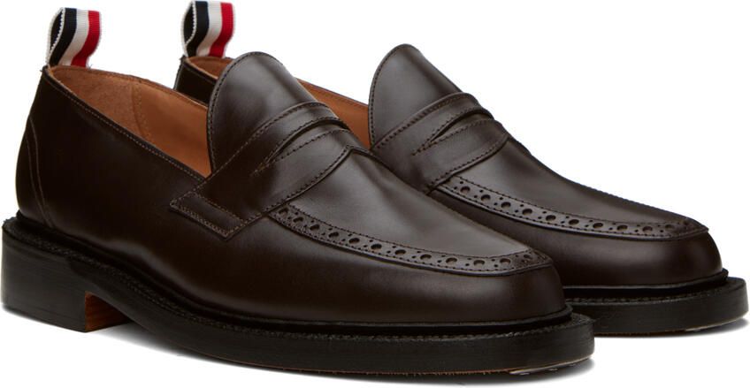 Thom Browne Brown Classic Penny Loafers - Picture 2
