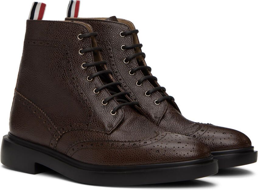 Thom Browne Brown Wingtip Boots - Picture 2