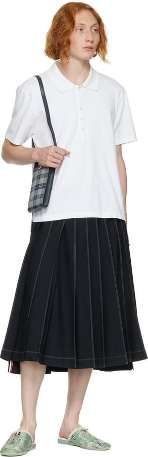 Thom Browne Green Silk Slippers - Picture 3