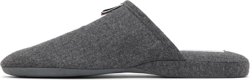 Thom Browne Grey 4-Bar Slipper - Picture 4
