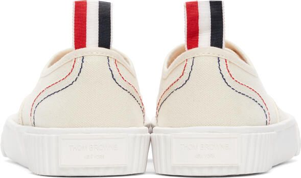 Thom Browne Off-White Heritage Vulcanized Sneakers - Picture 4