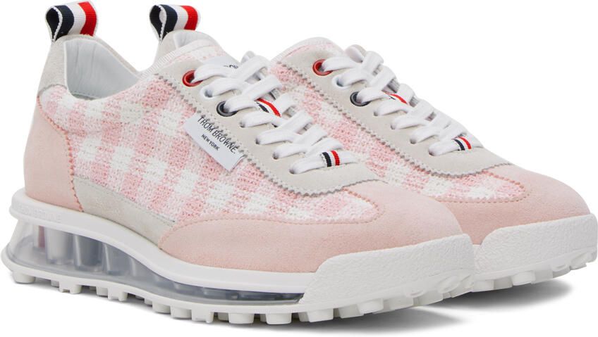 Thom Browne Pink & White Tech Sneakers - Picture 2