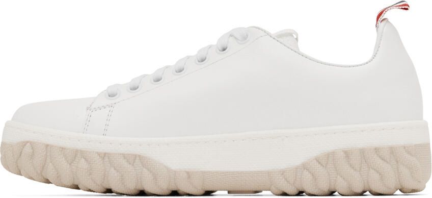 Thom Browne White Court Sneakers - Picture 4