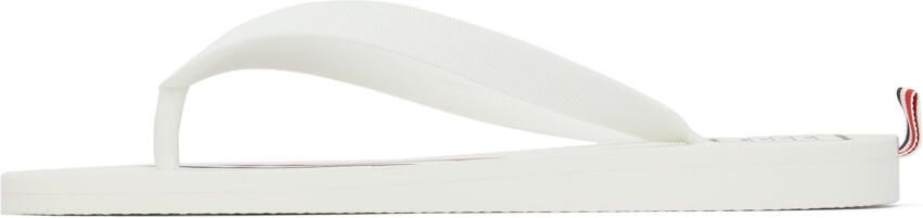 Thom Browne White RWB Strip Flip Flops - Picture 4