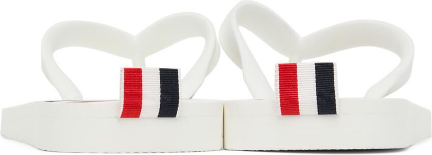 Thom Browne White RWB Strip Flip Flops - Picture 2
