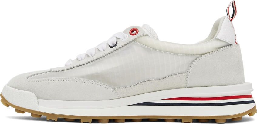 Thom Browne White Unlined Tech Runner Sneakers - Picture 4