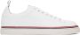 Thom Browne White Leather Tennis Sneakers - Thumbnail 1