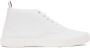 Thom Browne White Mid-Top Heritage Sneakers - Thumbnail 1