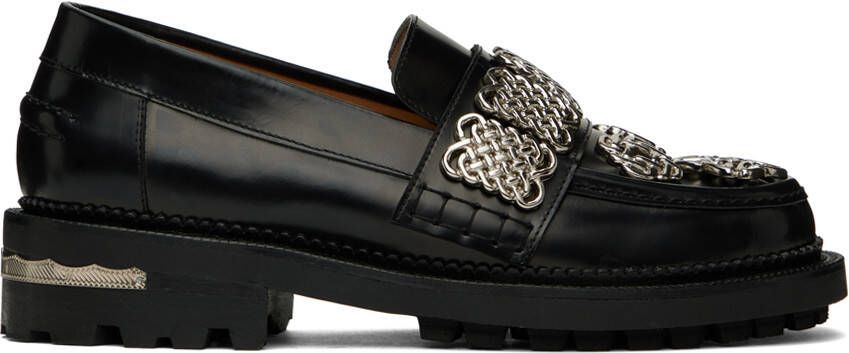 Toga Pulla Black Chain Link Loafers
