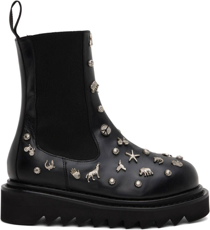 Toga Pulla Black Embellished Boots