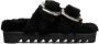 Toga Pulla Black Faux Fur Buckle Sandals - Thumbnail 1