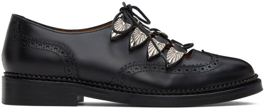 Toga Pulla Black Lace-Up Loafers