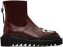 Toga Pulla Burgundy Side Gore Metal Boots - Thumbnail 1