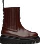 Toga Pulla Burgundy Side Gore Zip Boots - Thumbnail 1