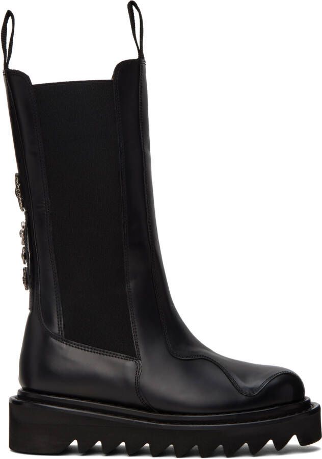Toga Pulla SSENSE Exclusive Black Embellished Boots - Picture 3