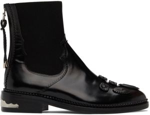 Toga Pulla SSENSE Exclusive Black Embellished Chelsea Boots