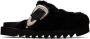 Toga Pulla SSENSE Exclusive Black Faux-Fur Loafers - Thumbnail 1
