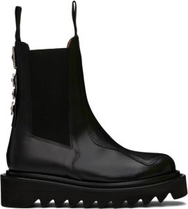 Toga Pulla SSENSE Exclusive Black Leather Chelsea Boots