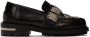 Toga Pulla SSENSE Exclusive Black Leather Embellished Loafers - Thumbnail 1