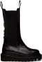 Toga Pulla SSENSE Exclusive Black Leather Mid-Calf Chelsea Boots - Thumbnail 1