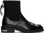 Toga Pulla SSENSE Exclusive Black Polido Ankle Boots - Thumbnail 1