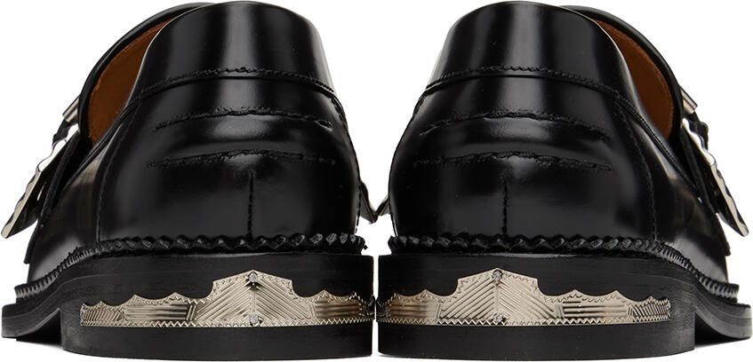 Toga Pulla Black Buckle Loafers