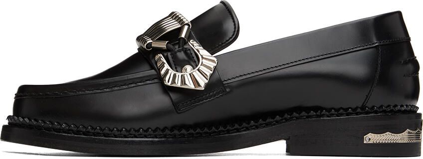 Toga Pulla Black Buckle Loafers - Picture 4