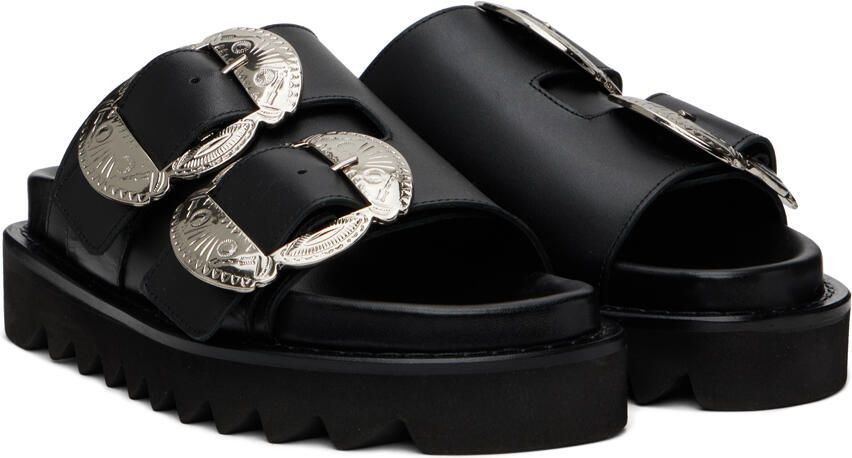 Toga Pulla Black Buckle Sandals