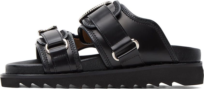 Toga Pulla Black Buckle Sandals - Picture 3