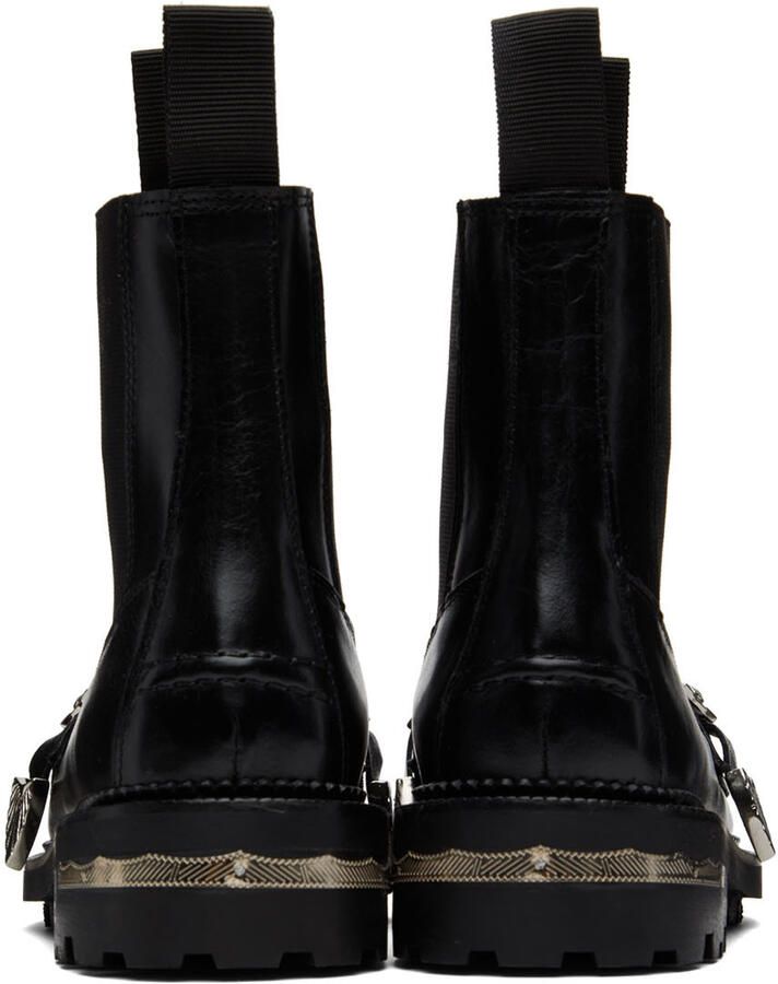 Toga Pulla Black Embellished Chelsea Boots - Picture 3